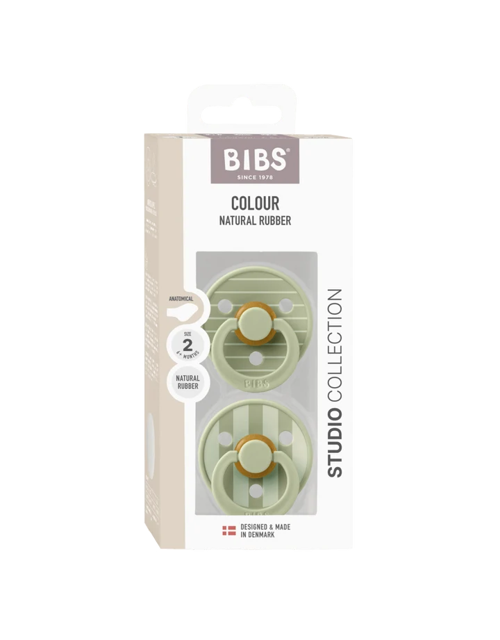 BIBS Colour Studio 2-Pack packaging Sage Mix 6+ mois
