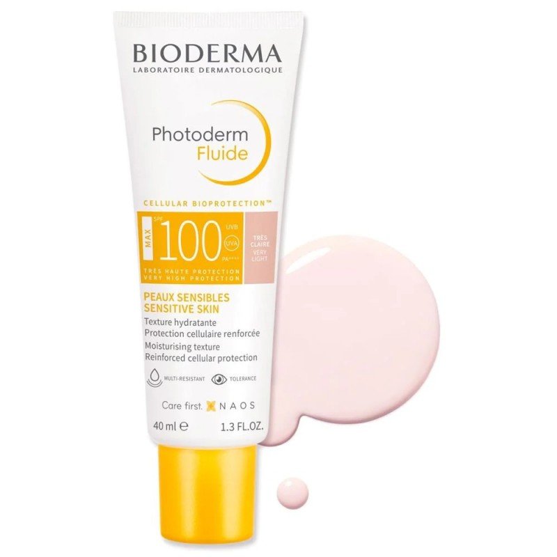 BIODERMA PHOTODERM MAX FLUIDE TEINTE TRÉS CLAIRE SPF 100 40 ML - La Grande Para