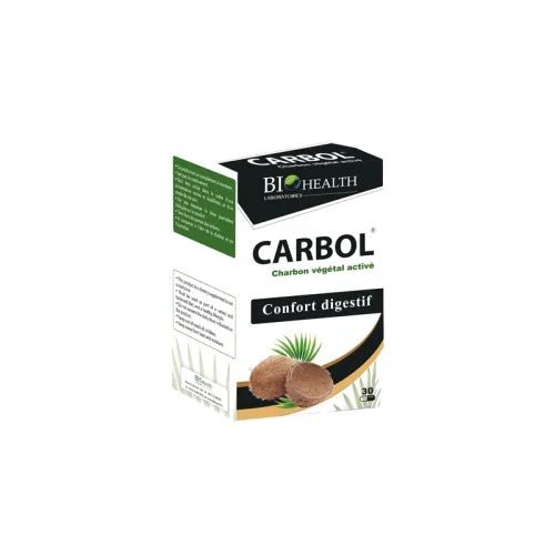 BIOHEALTH CARBOL CHARBON VEGETAL 30 GELULES.