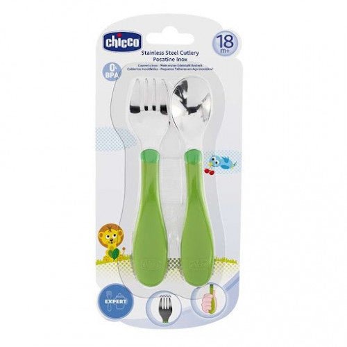 CHICCO COUVERTS BEBE INOX, 18m+.