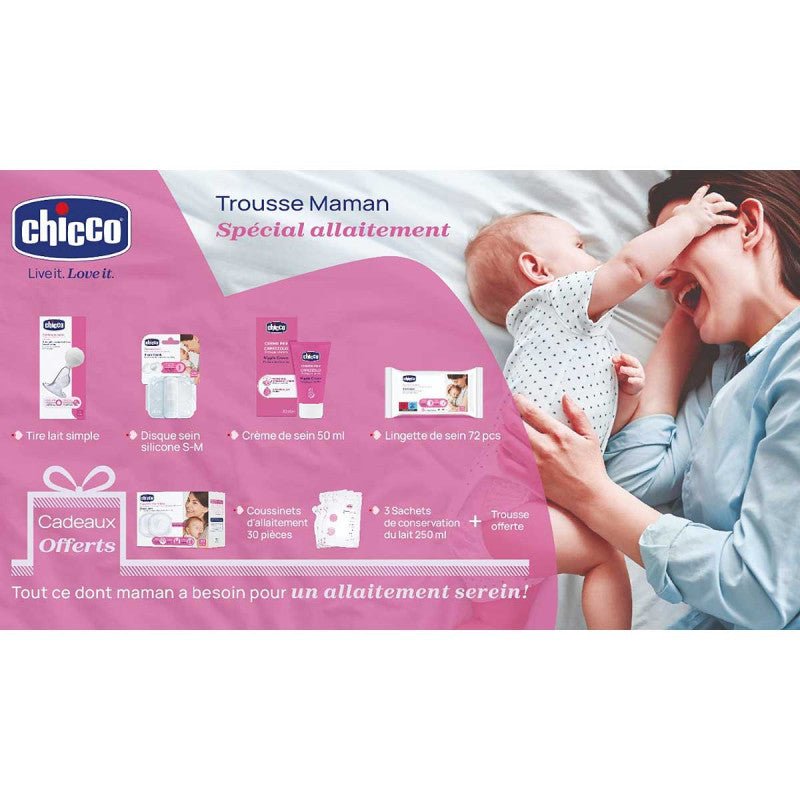 Chicco Trousse maman spécial allaitement Rose.