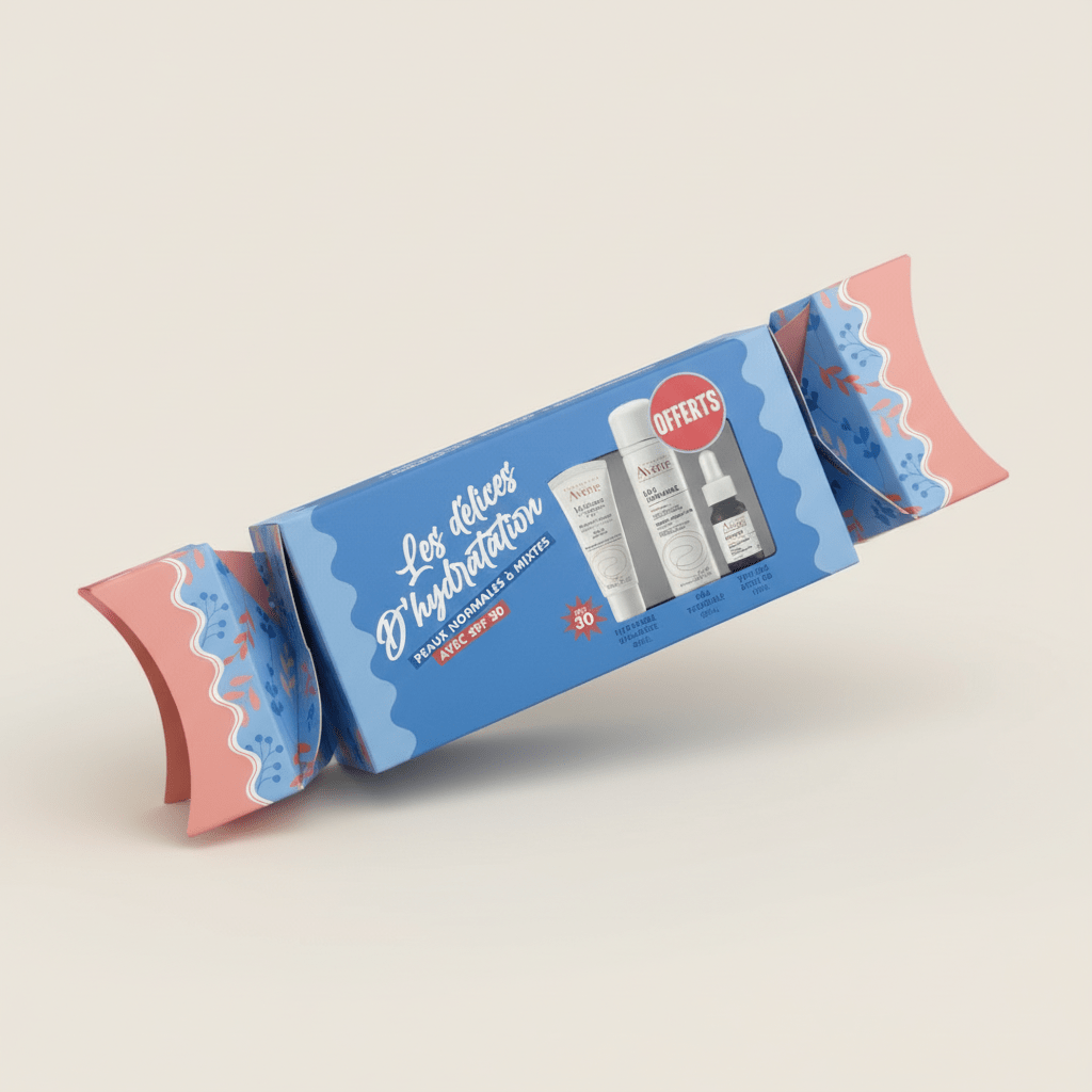 Coffret Avène Les Délices d'Hydratation - Hydrance Légère SPF30 + Eau Thermale 50ml + Vit CG 10ml Offerts - La Grande Para