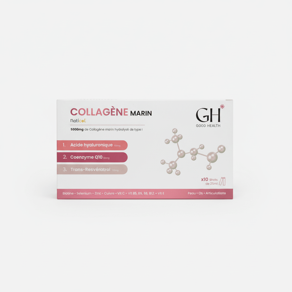 GH GOOD HEALTH Collagène Marin 5000mg - 10 Shots 25ml - La Grande Para
