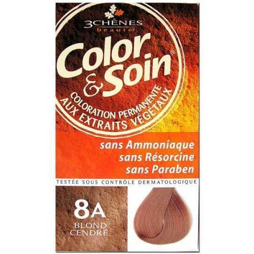 COLOR & SOIN COLORATION BLOND CENDRE 8A.