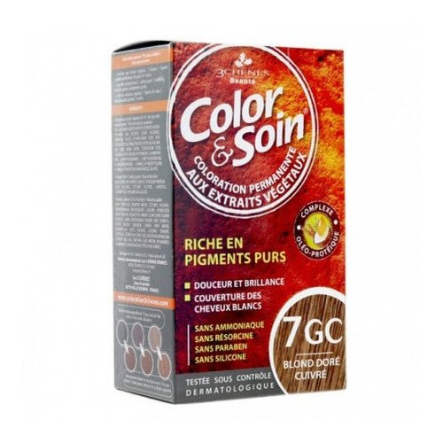 COLOR & SOIN COLORATION BLOND DORE CUIVRE 7GC.