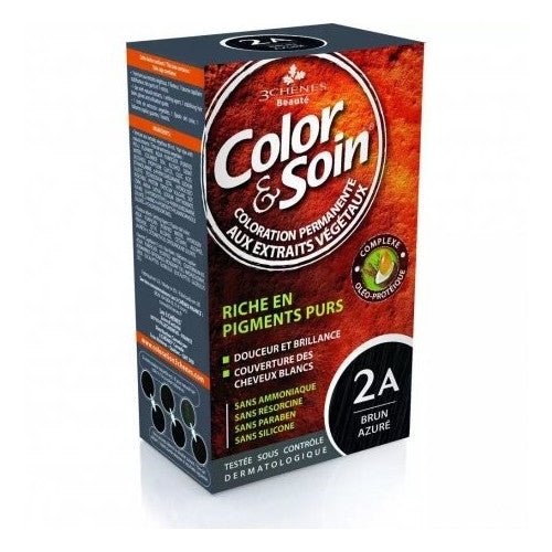 COLOR & SOIN COLORATION BRUN AZURE 2A.