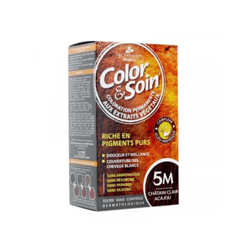 COLOR & SOIN COLORATION CHATAIN CLAIR ACAJOU 5M.