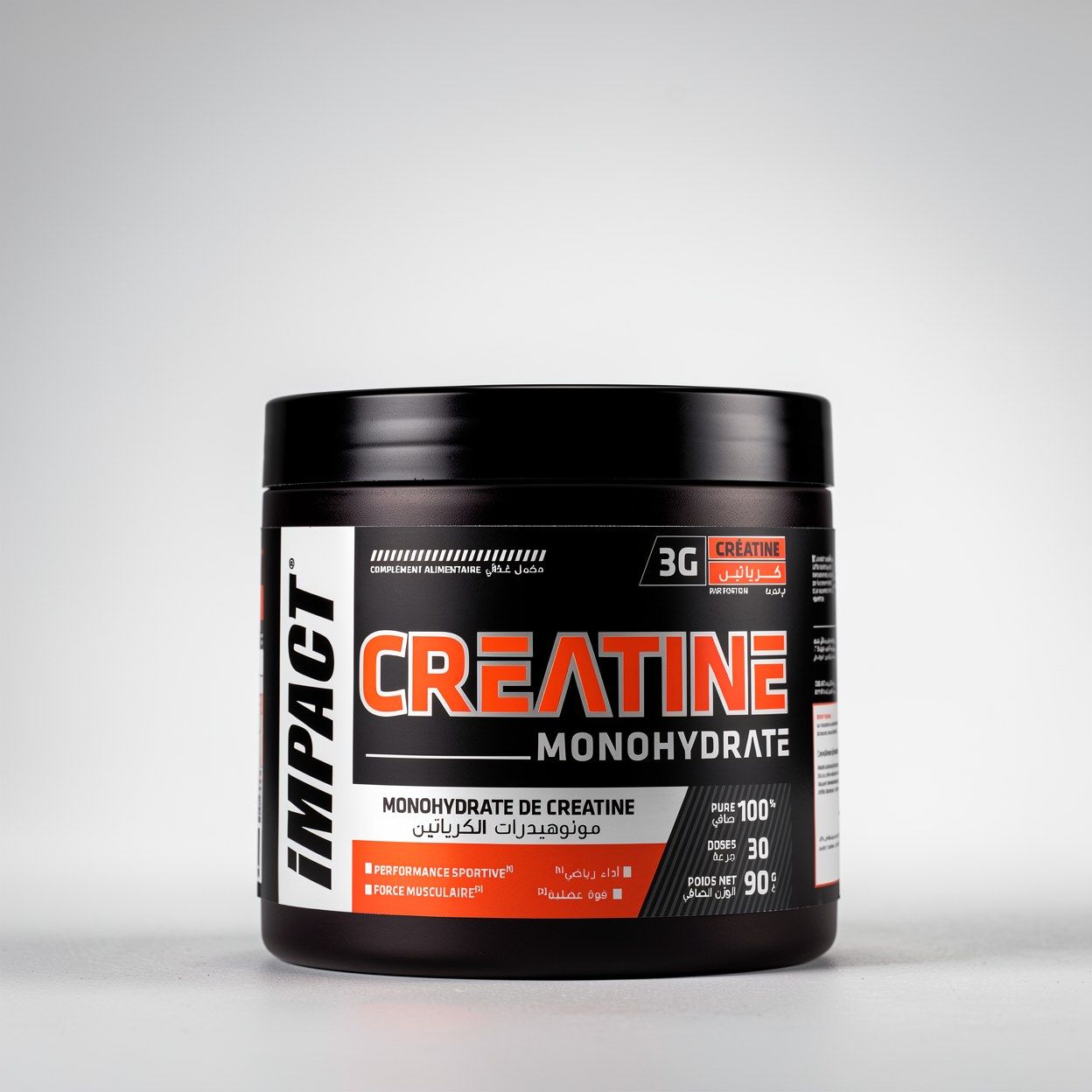 iMPACT Créatine Monohydrate 90g – Pureté 99.9% HPLC - La Grande Para