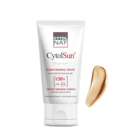 CYTOLNAT CYTOLSUN ECRAN SPF50+ TEINTE BEIGE DORE.