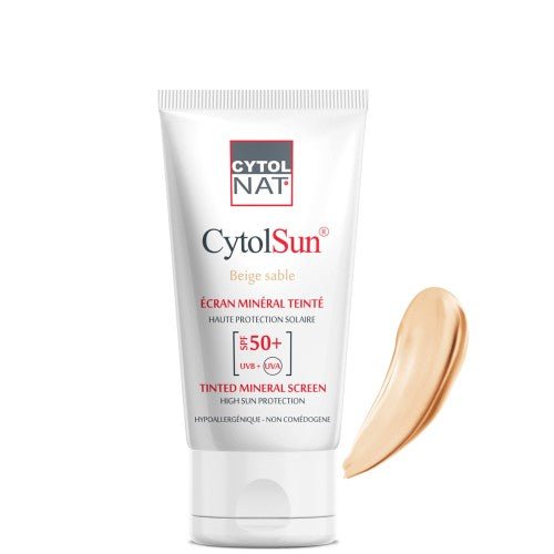 CYTOL CYTOLNAT CYTOLSUN ECRAN SPF50+ TEINTE BEIGE SABLE.
