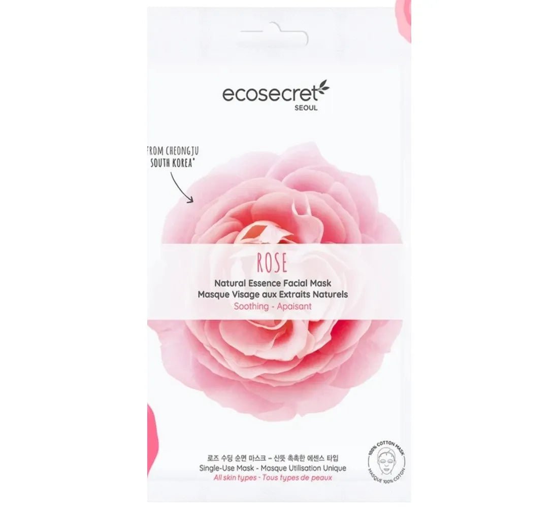 Eco Secret Masque Visage Apaisant aux Extraits Naturels de Rose 20ml.