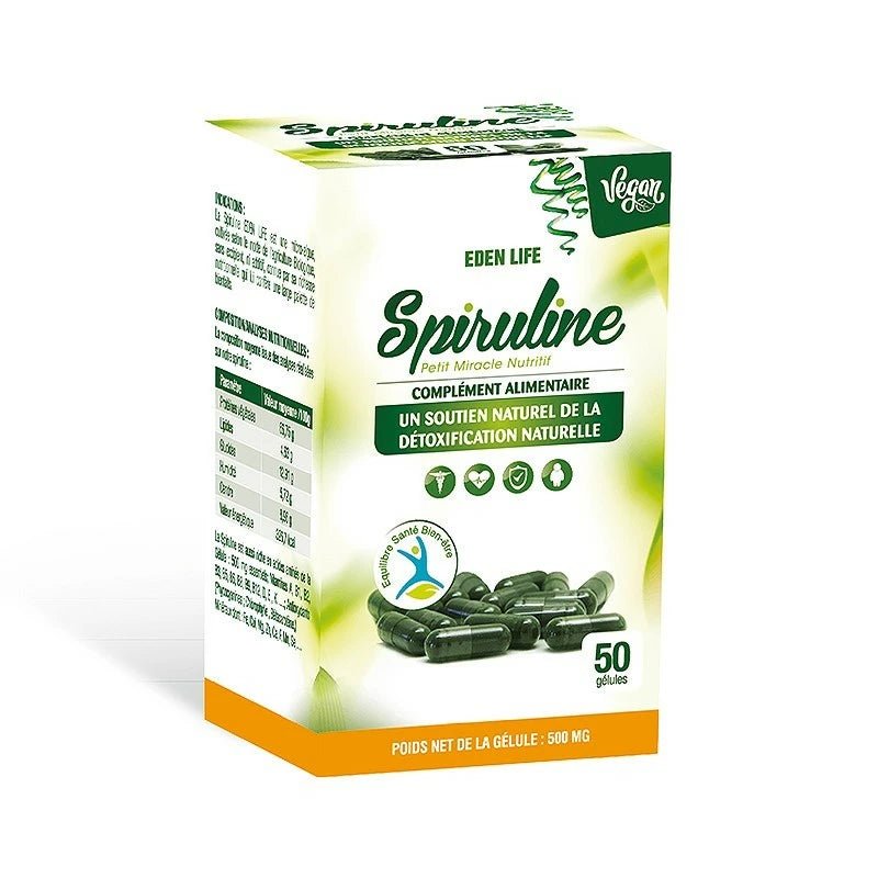EDEN LIFE SPIRULINE 50 COMPRIMES.