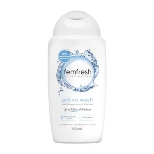 FEMFRESH ACTIVE WASH GEL LAVANT INTIME 250ML.