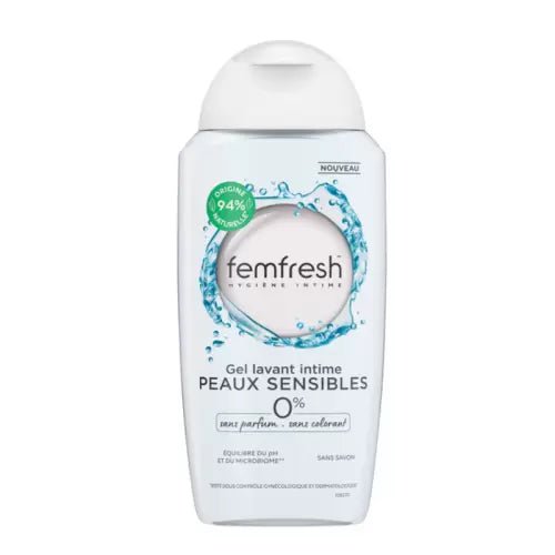 FEMFRESH GEL LAVANT INTIME PEAUX SENSIBLES 250ML.