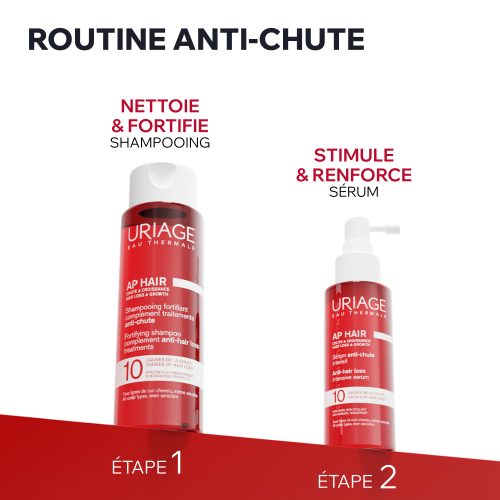 Uriage AP Hair Routine Anti-Chute Étape 1 Shampooing + Étape 2 Sérum