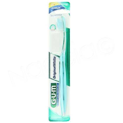 GUM Brosse à dents Original White medium compacte  (563) GUM BROSSE A DENTS ORIGINAL WHITE MEDIUM COMPACTE (563)