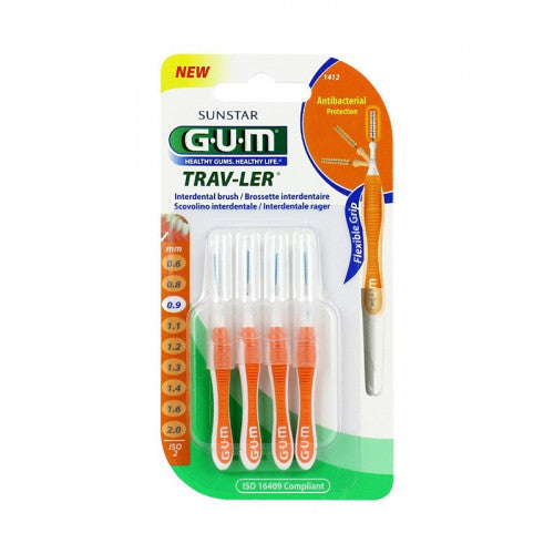 GUM BROSSETTES TRAVELER ULTRAFINE CYLINDRIQUE, BTE DE 4 (1412)