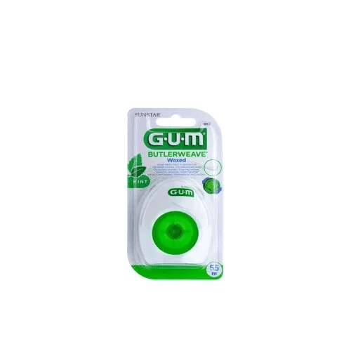 GUM FILS DENTAIRES PLATS CIRE MENTHOLE 55M 1855.