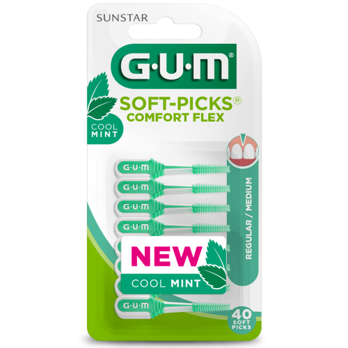 GUM SOFT PICKS COMFORT FLEX 670 MEDIUM 40 UNITÉS.