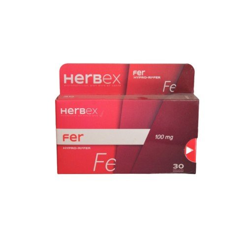 HERBEX FER 100MG 30 GELULES.