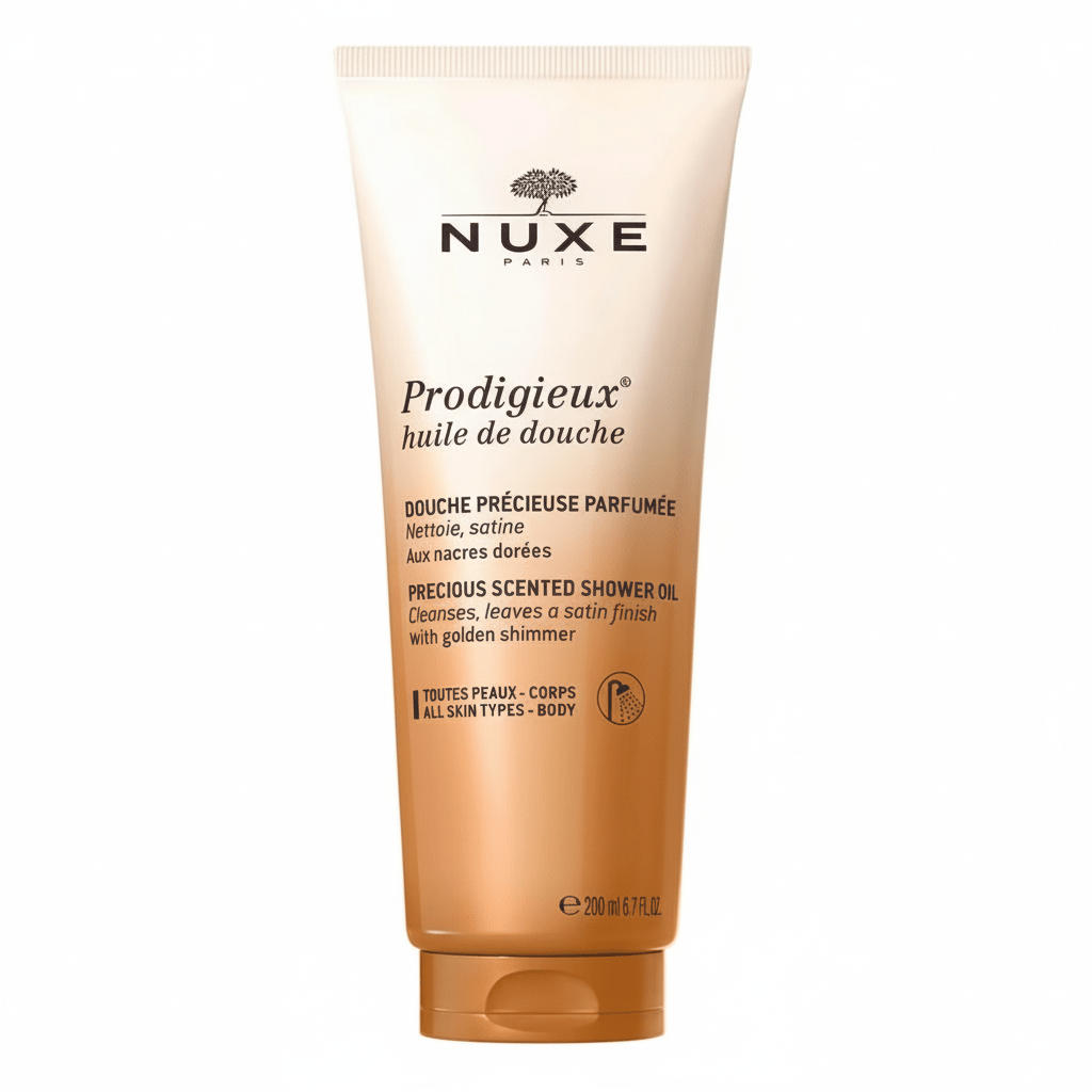 Nuxe Prodigieux Huile de Douche 200ml - Nettoie Satine | Nacres Dorées Parfum Iconique 96% VEGAN - La Grande Para