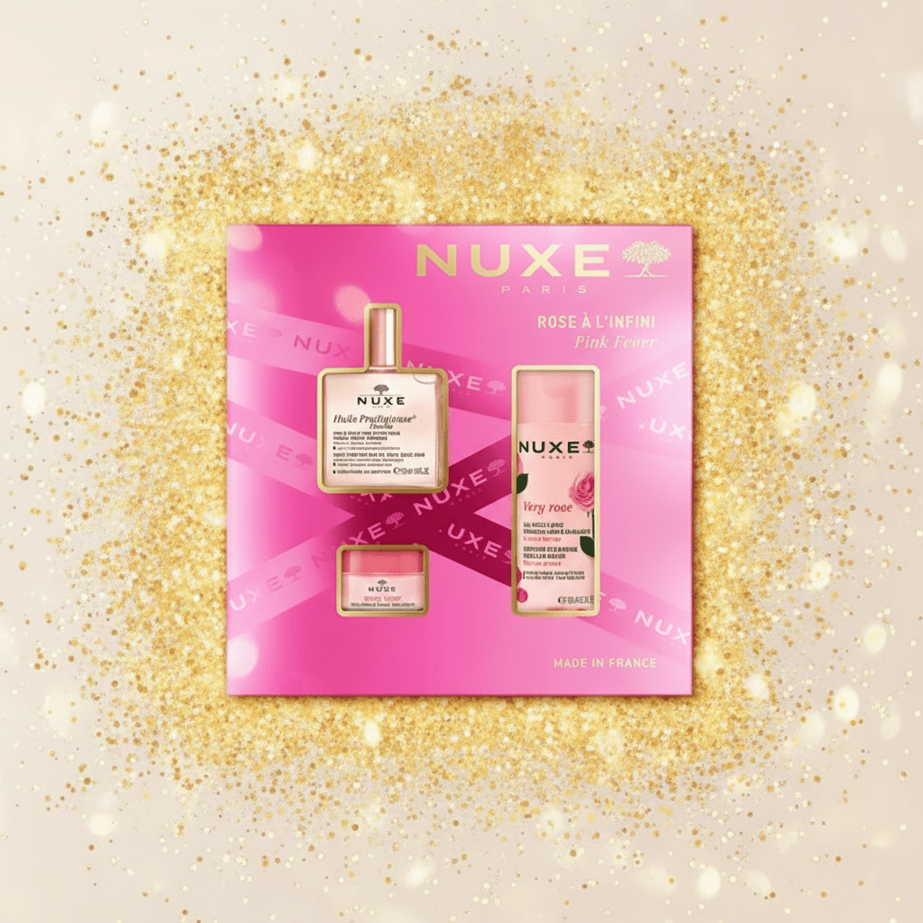 🌹 NUXE Coffret Rose à l'Infini Pink Fever - Huile Prodigieuse Florale + Eau Micellaire + Baume à lèvre Rose | Cadeau Luxe - La Grande Para