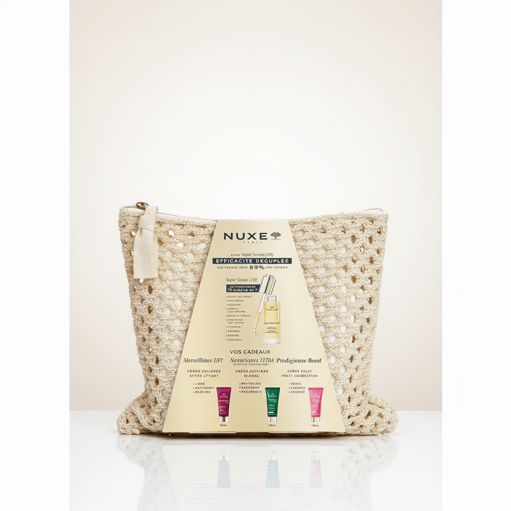 🎁 NUXE Coffret Cadeau Super Serum [10] Efficacité Décuplée + 3 Crèmes Anti - Âge Lift | Trousse Beauté Premium - La Grande Para