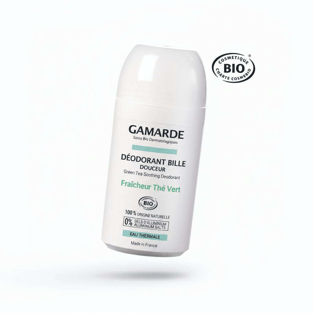 Gamarde Déodorant Bille Bio 50ml - Fraîcheur Thé Vert - Vegan - La Grande Para