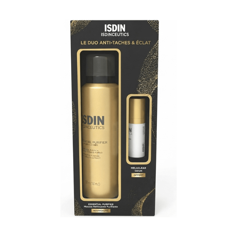 ISDIN Isdinceutics Coffret Essentielle Anti-taches et Éclat – Essential Purifier 150 ml + Melaclear 10 ml offert - La Grande Para
