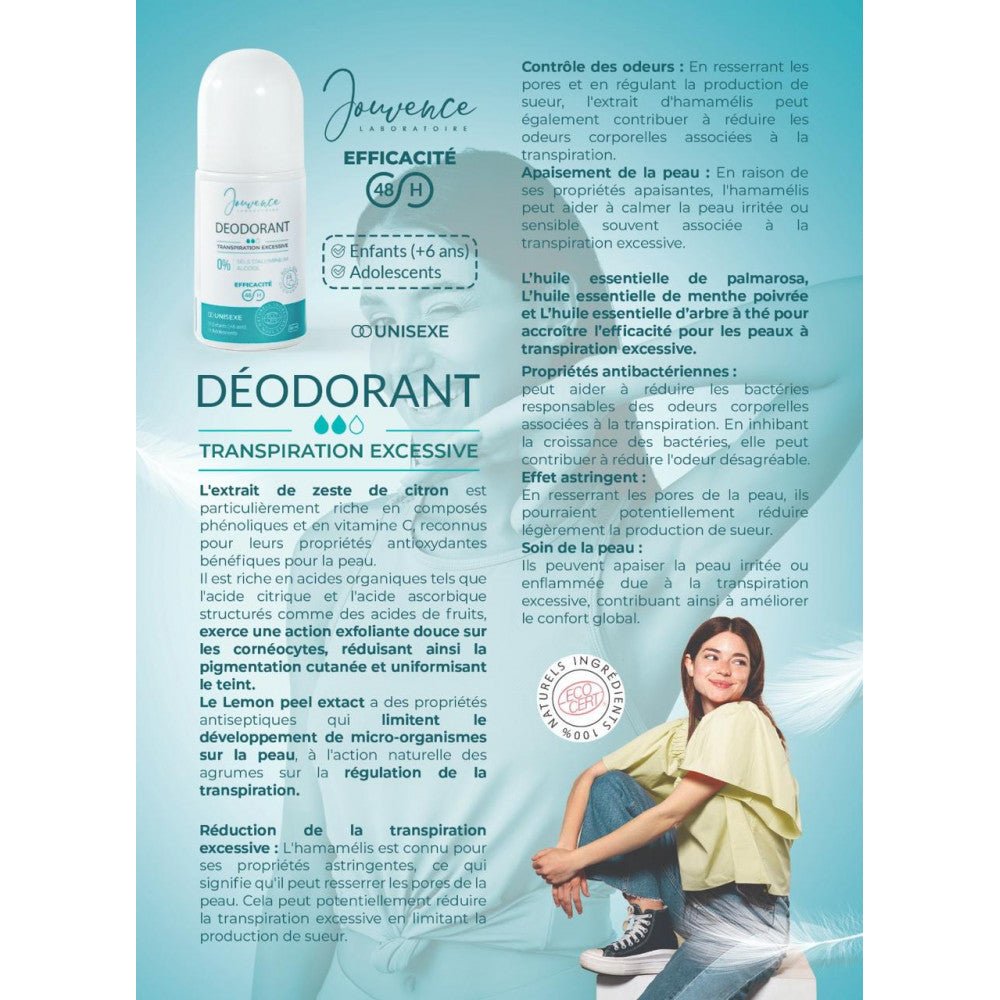 JOUVENCE deodorant transpiration excessive.