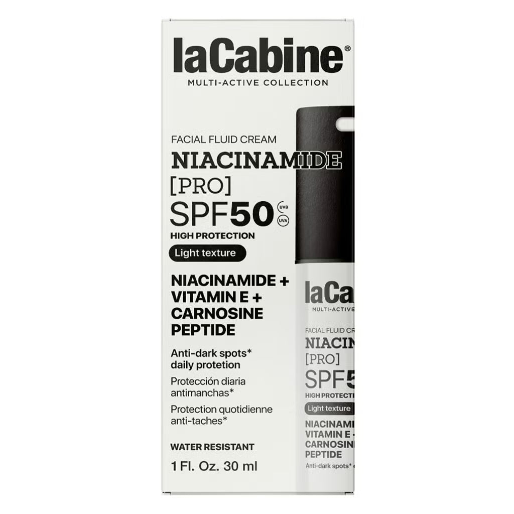 La Cabine Crème Fluide Visage NIACINAMIDE PRO SPF50 30ml.