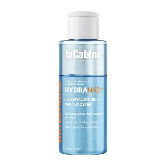 Flacon LaCabine Hydra NAD+ démaquillant biphasé waterproof 100 ml sur fond blanc