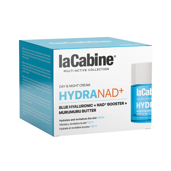 Boîte LaCabine Hydra NAD+ Day & Night Cream 50 ml, bleu et blanc