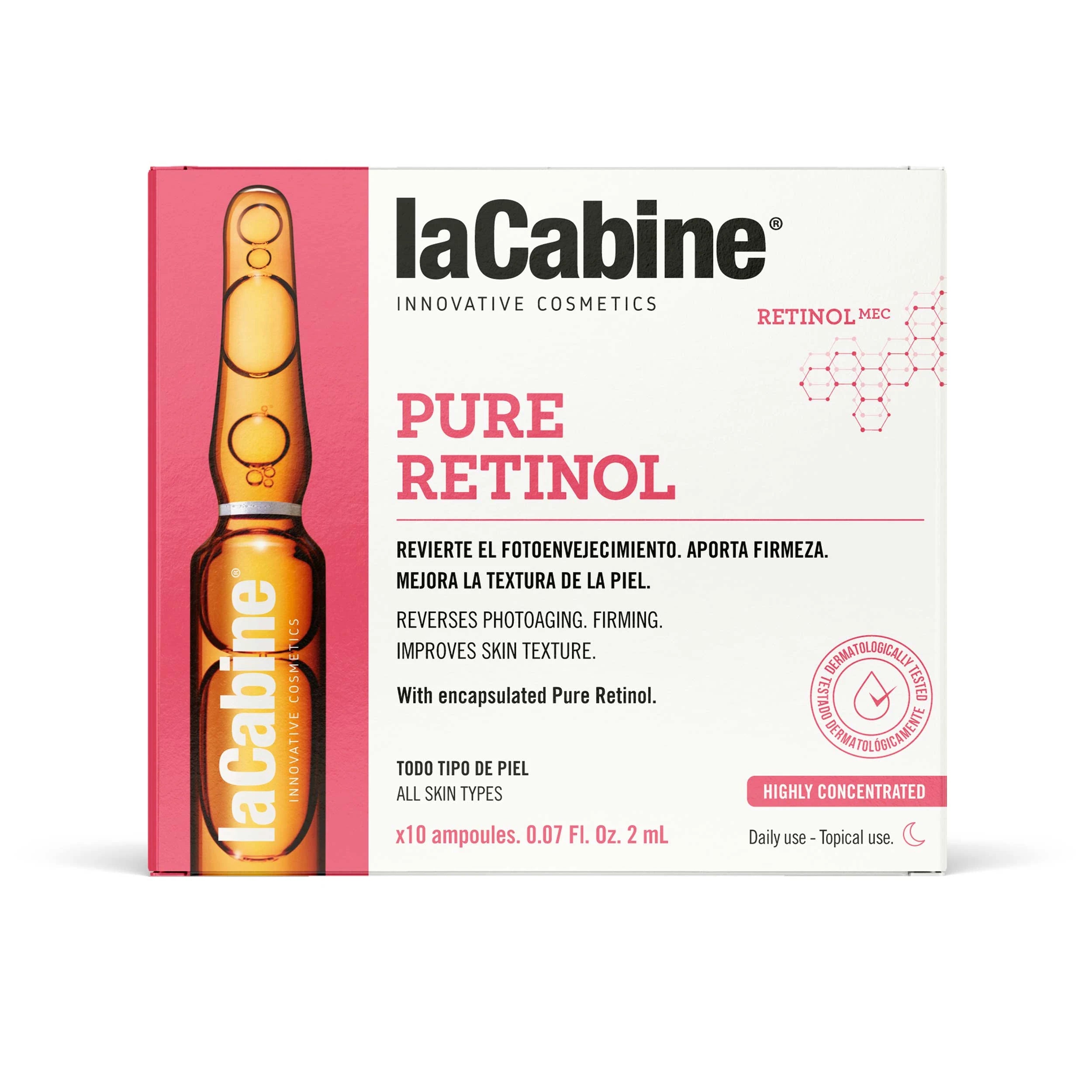 La Cabine Pure Retinol 10 Ampoules.