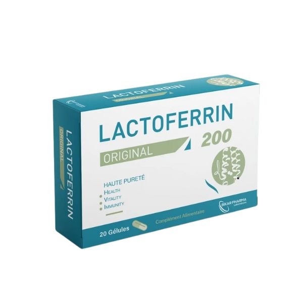 Lactoferrin 200 Original 20 Gélules - Lactoferrine Immunité | Glycoprotéine Naturelle - La Grande Para