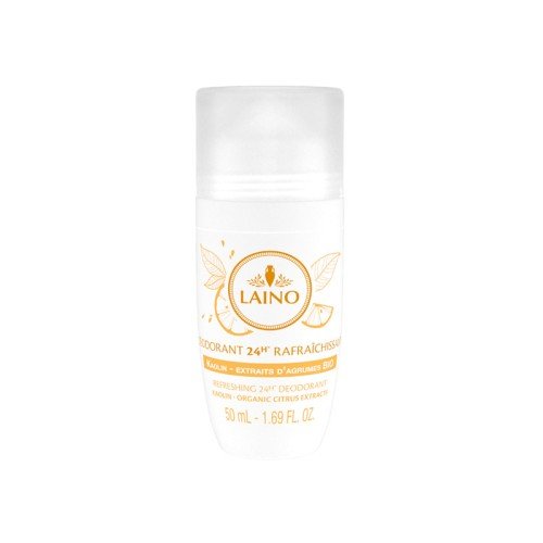 LAINO DEODORANT RAFRAICHISSANT 24H AGRUMES BIO 50ML.
