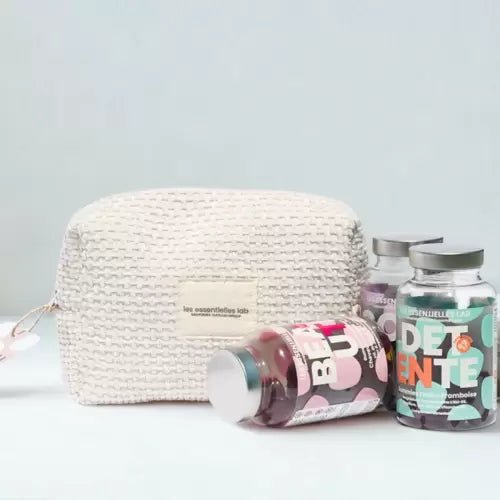 LES ESSENTIELLES LAB TROUSSE DECOUVERTE GUMMIES BEAUTE DETENTE SOMMEIL 3 BOITES.
