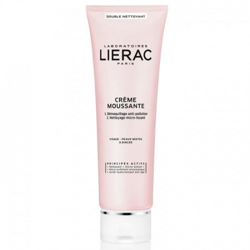 LIERAC CRÈME MOUSSANTE DOUBLE NETTOYANT 150 ML.