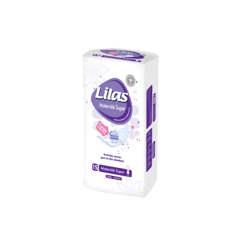 LILAS SERVIETTES MATERNITE SUPER PHARMACIE 15 PIECES