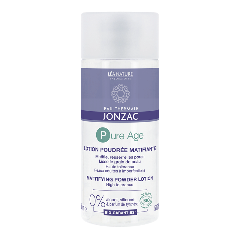 JONZAC LOTION POUDRÉE MATIFIANTE - ANTI-ÂGE, ANTI-IMPERFECTION 150ML.