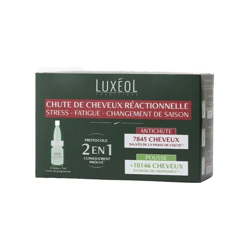 LUXEOL CHUTE DE CHEVEUX REACTIONNELLE 2EN1 14*7ML.