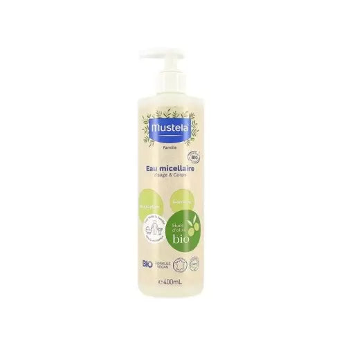 MUSTELA BIO EAU MICELLAIRE SANS RINÇAGE 400ML