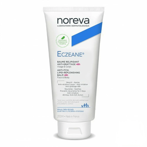 NOREVA ECZEANE BAUME RELIPIDANT ANTI GRATTAGE 48H 200ML.