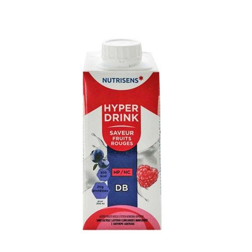 NUTRISENS DB HYPERDRINK POUR DIABETIQUES SAVEUR FRUITS ROUGES 200 ML.