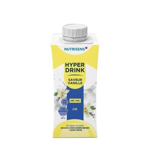 NUTRISENS HYPERDRINK DB POUR DIABETIQUES SAVEUR VANILLE 200 ML.