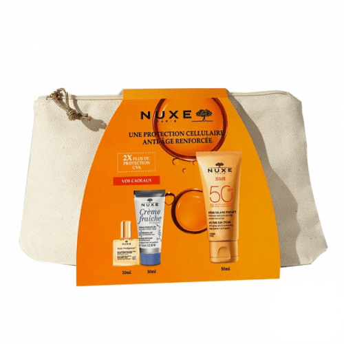 NUXE SUN TROUSSE CREME FONDANTE SPF50 + 2 GIFTS.