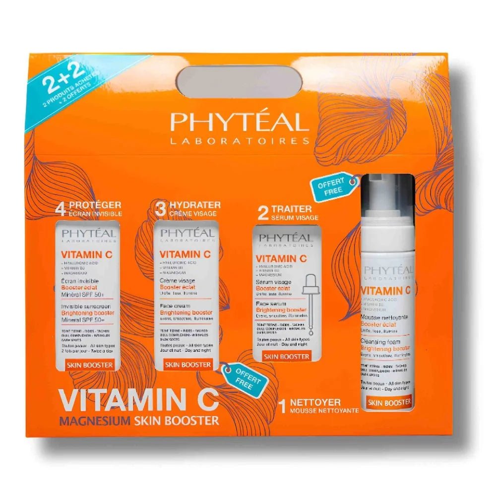 Phytéal Coffret Vitamine C Sérum Visage + Écran Invisible SPF50+ (Mousse & Crème Offertes) - La Grande Para