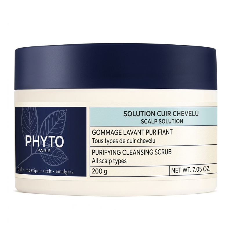 Phyto Solution Cuir Chevelu Gommage Lavant Purifiant 200g - Tous types de cuir chevelu
