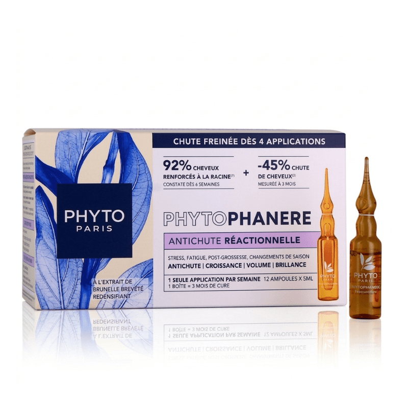 Phytophanere Traitement Antichute Réactionnelle 12 Ampoules x 5ml - Phyto Paris