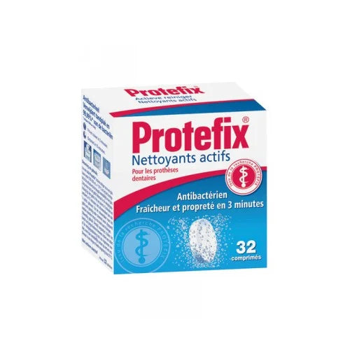 PROTEFIX NETTOYANTS ACTIFS POUR PROTHESES DENTAIRES 32 COMPRIMES